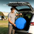 thumbnail image 6 of Pop Up Camping Shower Tent Blue Spacious: 6'3" H, 47.2" W Portable Changing Dressing Room, 6 of 8