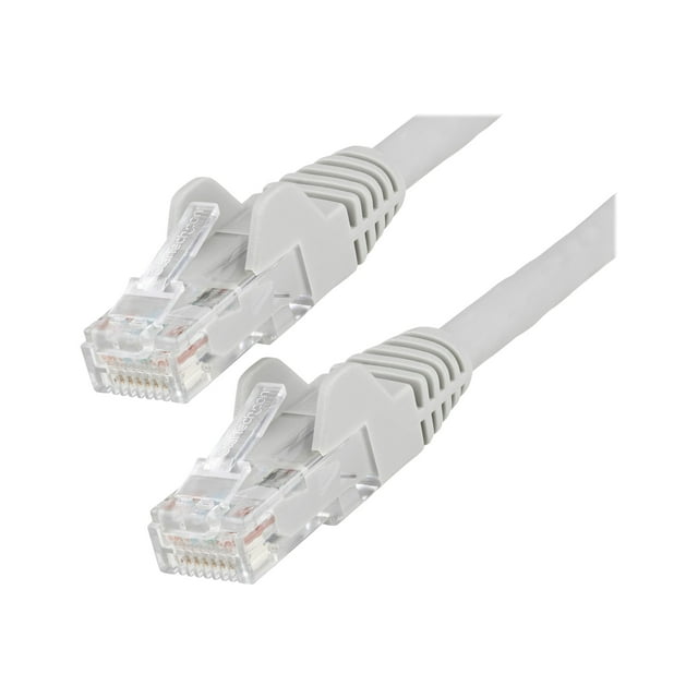 StarTech.com 15ft (4.6m) LSZH CAT6 Ethernet Cable, 10 Gigabit Snagless RJ45 100W PoE Patch Cord, CAT 6 10GbE UTP Network Cable w/Strain Relief, Gray/Fluke Tested/ETL/Low Smoke Zero Halogen - Category 6, 24AWG (N6LPATCH15GR) - Patch cable - RJ-45 (M) to RJ-45 (M) - 15 ft - 0.2 in - UTP - CAT 6 - snagless - gray
