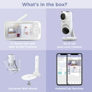 Hubble Nursery Pal Dual Vision Smart Wi-Fi Enabled Baby Monitor with 5 Parent Unit Viewer