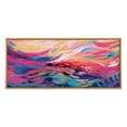 thumbnail image 2 of Kate and Laurel Sylvie Brush Strokes 90 Framed Canvas Wall Art by Jessi Raulet of Ettavee, 18 x 40, Gold, Vibrant Abstract Art Print for Wall, 2 of 6