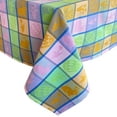 thumbnail image 6 of Home Bargains Plus Jubilee Patchwork Woven Plaid Cotton Tablecloth, Pastel Floral Check Woven Fabric Table Cover, 52” x 70” Rectangle, 6 of 9