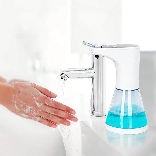 HLONK Automatic Sensor Soap Dispenser Contact Free Foam Hand Washing Fluid Sanitizer Machine Home Contact Free White