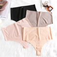 thumbnail image 3 of Audhol Underwear Women Pack! Womens Underwear High Waisted Seamless Thongs for Women Breathable No Show for Ladies Cotton Underwear for Women Red2 L, 3 of 8