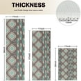 thumbnail image 4 of Brown Ethnic Feather Pattern Kitchen Rugs Sets Of 3,Kitchen Runner Rugs Non Skid Washable,Decorative Kitchen Floor Mats for Kitchen,Sink,Laundry,17"x30"+ 17"x47" + 17"x59", 4 of 6