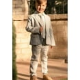 thumbnail image 2 of TIANMEI Linen Boys Suit Beach Wedding Suit Summer Slim Fit 2 Pieces Kids Light Weight Linen Suit Jacket Pant, 2 of 9