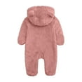thumbnail image 3 of boobe Newborn Infant Baby Boys Girls Snowsuit Winter Coat Solid Bear Warm Fleece Hooded Footed Romper Jumpsuit Outfits, 3 of 5