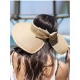 thumbnail image 3 of Chapeau de Soleil en Paille à Grand Bord UPF 50+ pour Femmes avec Visière Naturelle, 3 of 5