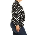 thumbnail image 3 of Women's Women's Casual Long Sleeve Plus SIze Polka Dot Open Blazer Jacket, 3 of 4