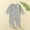 Gray, variant on Hrsba Long Sleeved Long Crawling Clothes KidsRompers Solid Color Crew Neck Footed 3-18 Months Sleepwear Air Conditioner Pajamas Loungewear