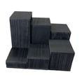 thumbnail image 1 of 6 elevadores cuadrados de madera para almacenamiento, organizador de perfumes, soporte para cupcakes, para colecciones, joyas, maquillaje y juguetes. Negro, 1 of 7