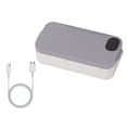 thumbnail image 2 of Plastic Heated Lunch Box Wireless USB Rechargeable Heated Lunch Box 900ml Adjustable Temperature Portable Insulated Food Warmer Gray(1Pc) by JASKFLY, 2 of 8