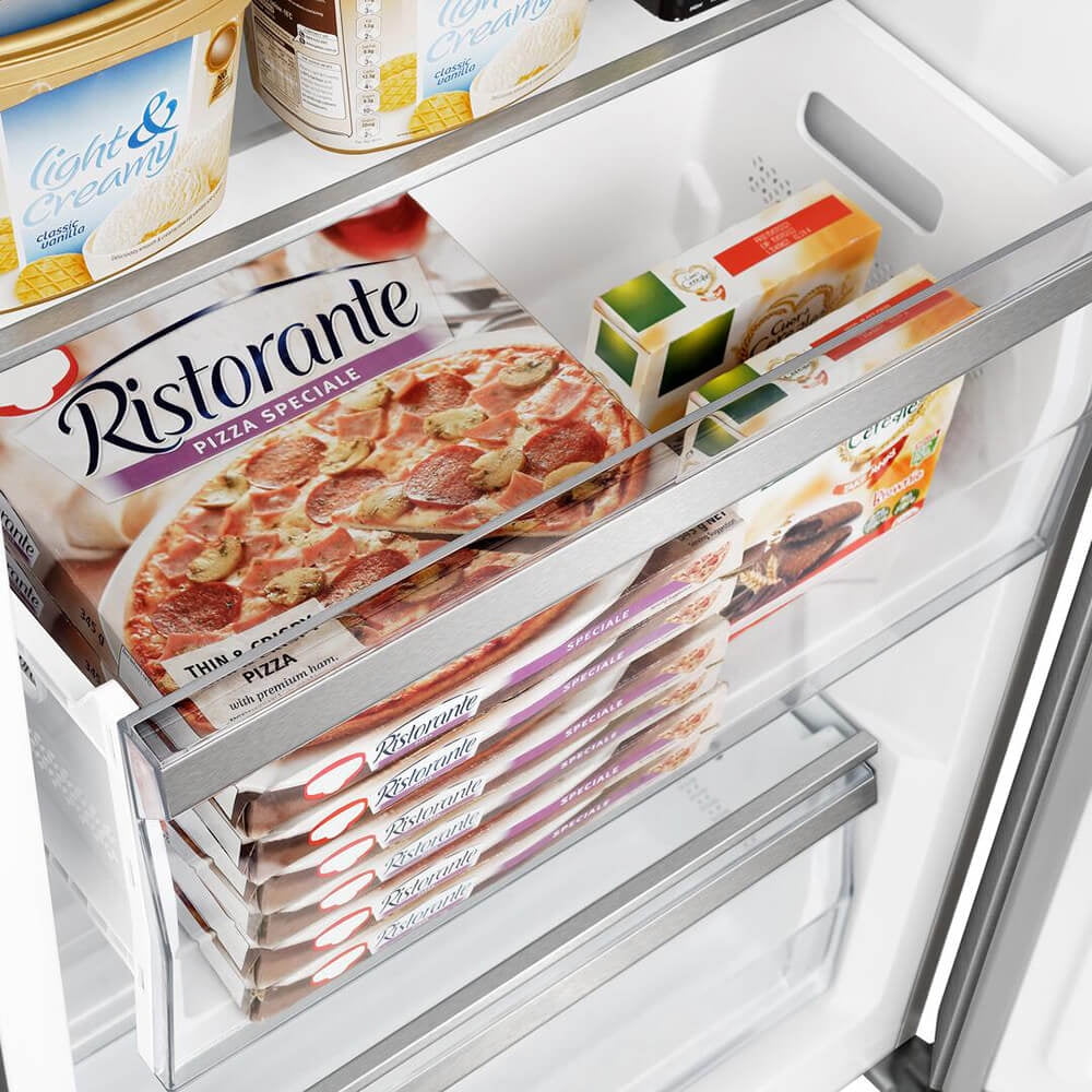 FORNO Maderno 28" Right Swing Convertible Freestanding Refrigerator/Freezer in Stainless Steel 13.6 cu.ft.
