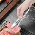 thumbnail image 6 of Tahtuvzn School Kitchen Products Stainless Steel Food Tongs Outdoor Barbecue Baking Bread Roast Steak Tongs, Gifts for Family, 6 of 6