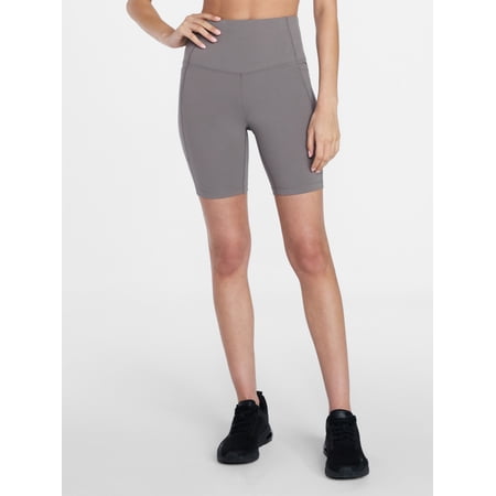 Athletic Works Women's and Women's Plus High Rise Bike Shorts, 7" Inseam, Size XS-4X