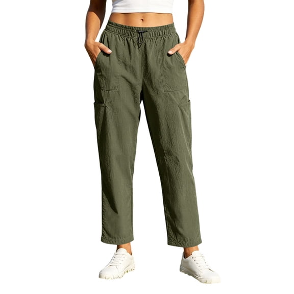 Luvrsol Sweatpants Women Plus Size Solid Track Pants Elastic Drawstring Outdoor Cargo S-3XL