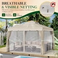 thumbnail image 4 of SUNCROWN 10' x 10' Outdoor Patio Canopy Gazebo with Mosquito Netting- Beige, 4 of 9