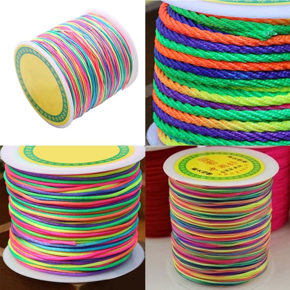 YSNOOWE Necklace Cord 1mm Diameter 1Pack for Multi-Color Flax Beading Thread