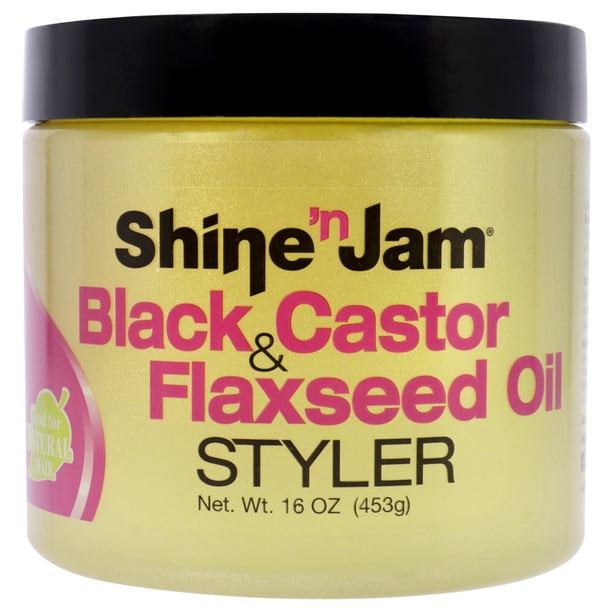 Ampro Shine-n-Jam Gel de Aceite de Ricino y Linaza, Gel Capilar, 453 g