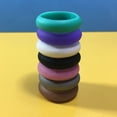 thumbnail image 3 of 7Pcs/Set Multi Couleur de Mode en Silicone Doigt Anneau Couple Amoureux Bijoux Cadeau, 3 of 8