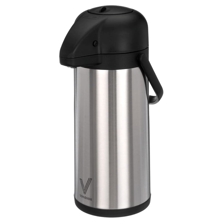Vondior Thermal Airpot Beverage Urn, Silver, 102 oz photo 4