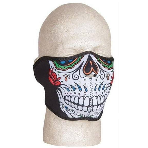 Neoprene Thermal Half Mask - Muerte Skull - Outdoor