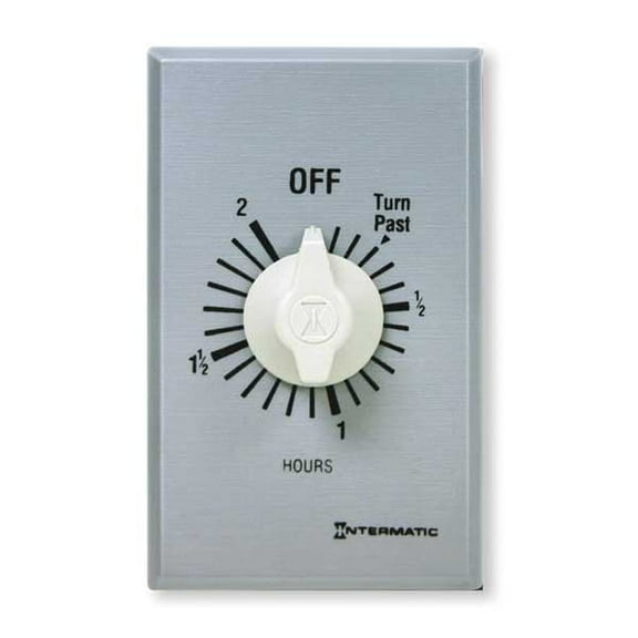 Intermatic Timer,Spring Wound,2 Hr,SPST,Silver FF2H