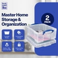 thumbnail image 4 of Caja de Almacenamiento Really Useful Box 2 x 17L Plástico Transparente, 4 of 9