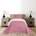 thumbnail image 4 of Ambesonne Floral Quilted Bedspread Set 2 Pcs, Big Small Flower Motifs, Twin Size, Pink Teal White, 4 of 5