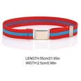 thumbnail image 3 of Boucle de Ceinture pour Enfants Accessoires de Vêtements Élastiques Multicolores Légers Sangles de Sangle pour Garçons Filles Magnétiques, Rayures Rouges, 3 of 6