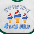 thumbnail image 4 of Inktastic It's My First 4th of July Boys or Girls Baby Bib, 4 of 4