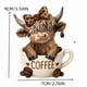 thumbnail image 5 of Figura de ternero térmico, vaca escocesa Nana, regalo navideño de resina, figura para amantes de los terneros, decoración de interiores, resina estilo navideño, regalo navideño para amantes, 5 of 7