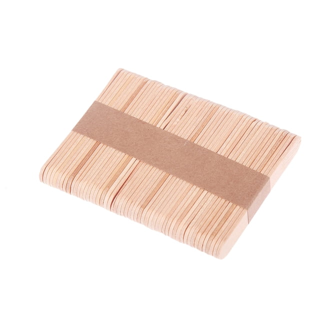 Mikilon DIY Wood Primary Color Ice Cream Stick Can Be Made Creatively By Hand