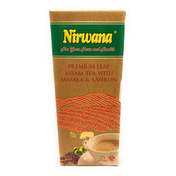 Nirwana Premium Leaf Assam Tea With Masala & Saffron 25 Tea Bags