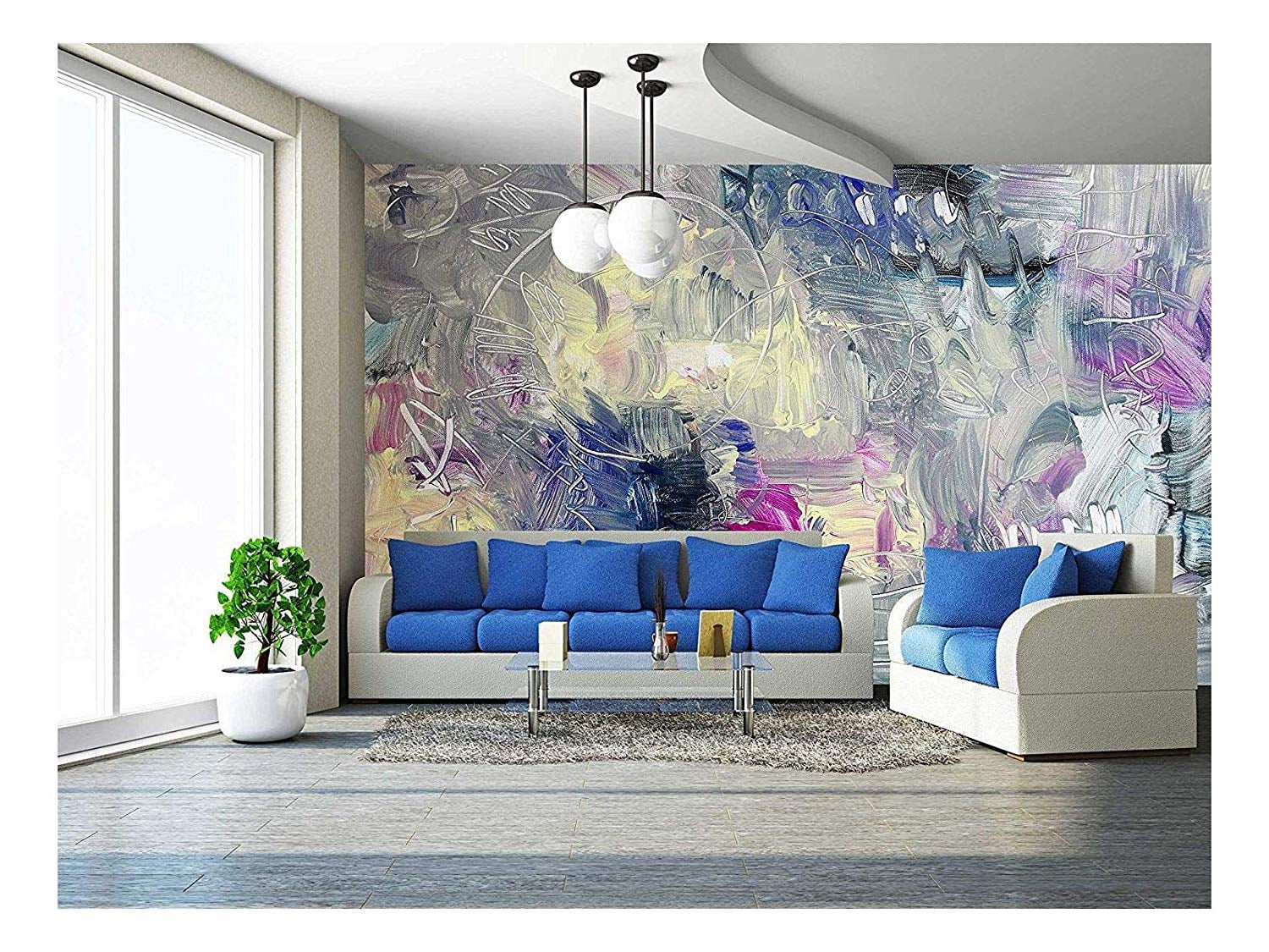 Wall26 Abstract Painting Mixed Media Grunge Removable Wall Mural