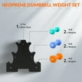 thumbnail image 3 of BalanceFrom Dumbbell Set with Stand (3lbs, 5lbs, 8lbs set), 3 of 7