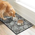 thumbnail image 2 of Dog Food Mat 24x32 inch Paisley Vintage Bohemian Ethnic Colorful Geometric Pet Feeding Mat Absorbent Waterproof Non-Slip Durable, 2 of 5