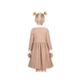 thumbnail image 2 of Girls Dress Brown Knit Rib Asymmetrical Fall Winter Casual Long Sleeve 12 Years, 2 of 6