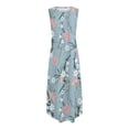 thumbnail image 4 of Gibobby Vestidos para Mujer Casuales Vestido casual sin mangas clásico C con bolsillos para mujer Moda versátil para el día a día(Azul claro,CH), 4 of 5