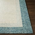 thumbnail image 4 of Surya Elena 96x96" Hand Tufted Round Modern Wool Rug in Teal Blue/Cream, 4 of 6