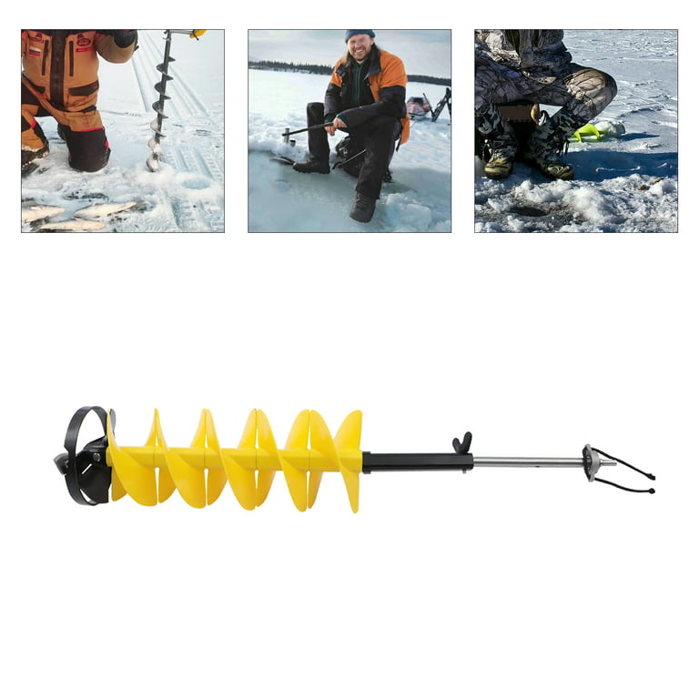 Miumaeov Cordless Nylon Ice Drill Auger with Centering Point Blade, 8 Ice  Auger Bit with Drill Adapter & Top Plate for Ice Fishing 