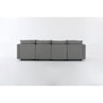 thumbnail image 7 of Miekor Furniture Convertible Modular Sectional Sofa Couch with Storage Seat U Shaped 4-Seat Sofa Couch with Reversible Chaise Modular Sectional Fabric Dark Grey 47912, 7 of 7