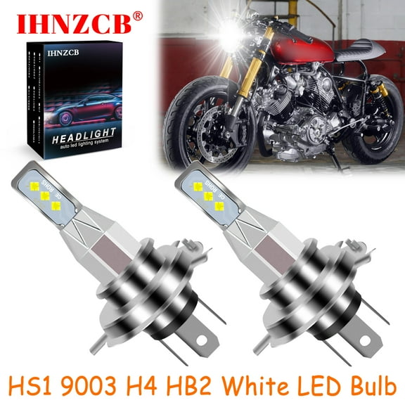 IHNZCB for Yamaha Virago XV250 XV500 XV700 XV750 XV1000 XV1100 2X HS1 9003 H4 HB2 LED Headlights Bulb 55W White LXB,Motorcycle Light,Y132