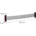 thumbnail image 2 of Table Tennis Net, Ping Pong, Extensible, 180 cm wide, Clips up to 5 cm thick, Black/Red., 2 of 5
