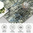thumbnail image 4 of RONSHIN Area Rugs Washable Carpets 350Gsm Velvet (Total 1150Gsm) Pearl Velvet Cotton Tpr Washed Folding Backing Carpet-Abstract-Mirage Blue Gray 5*7ft, 4 of 7