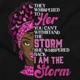 thumbnail image 2 of Black Breast Cancer I Am The Storm Women's Long Sleeve T Shirt Brisco Brands S, 2 of 6