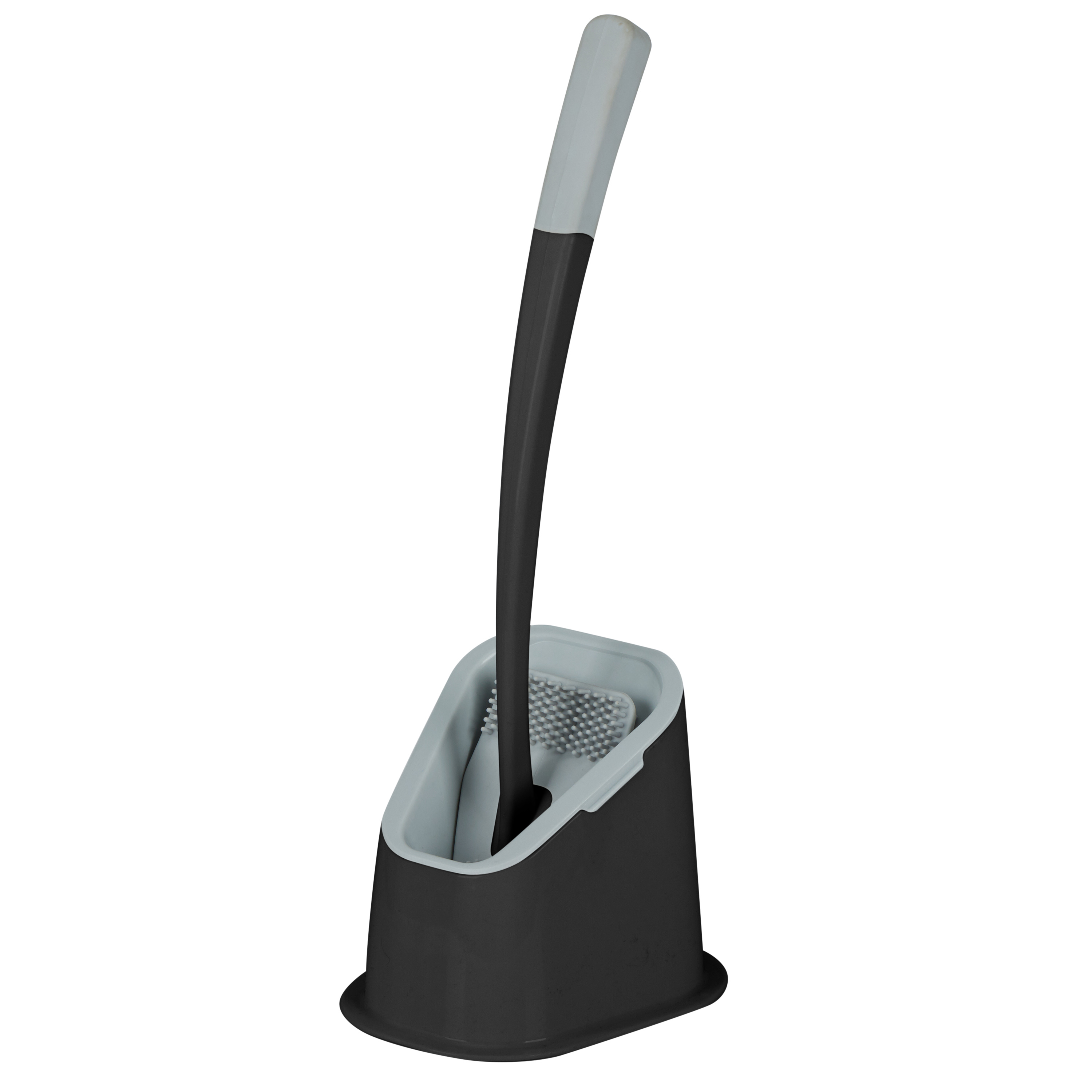 Bath Bliss  Adult Contoured Toilet Brush in Black