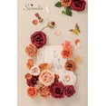 thumbnail image 2 of Flores artificiales de seda Serwalin, ramo de rosas de otoño para decoración DIY, 2 of 7