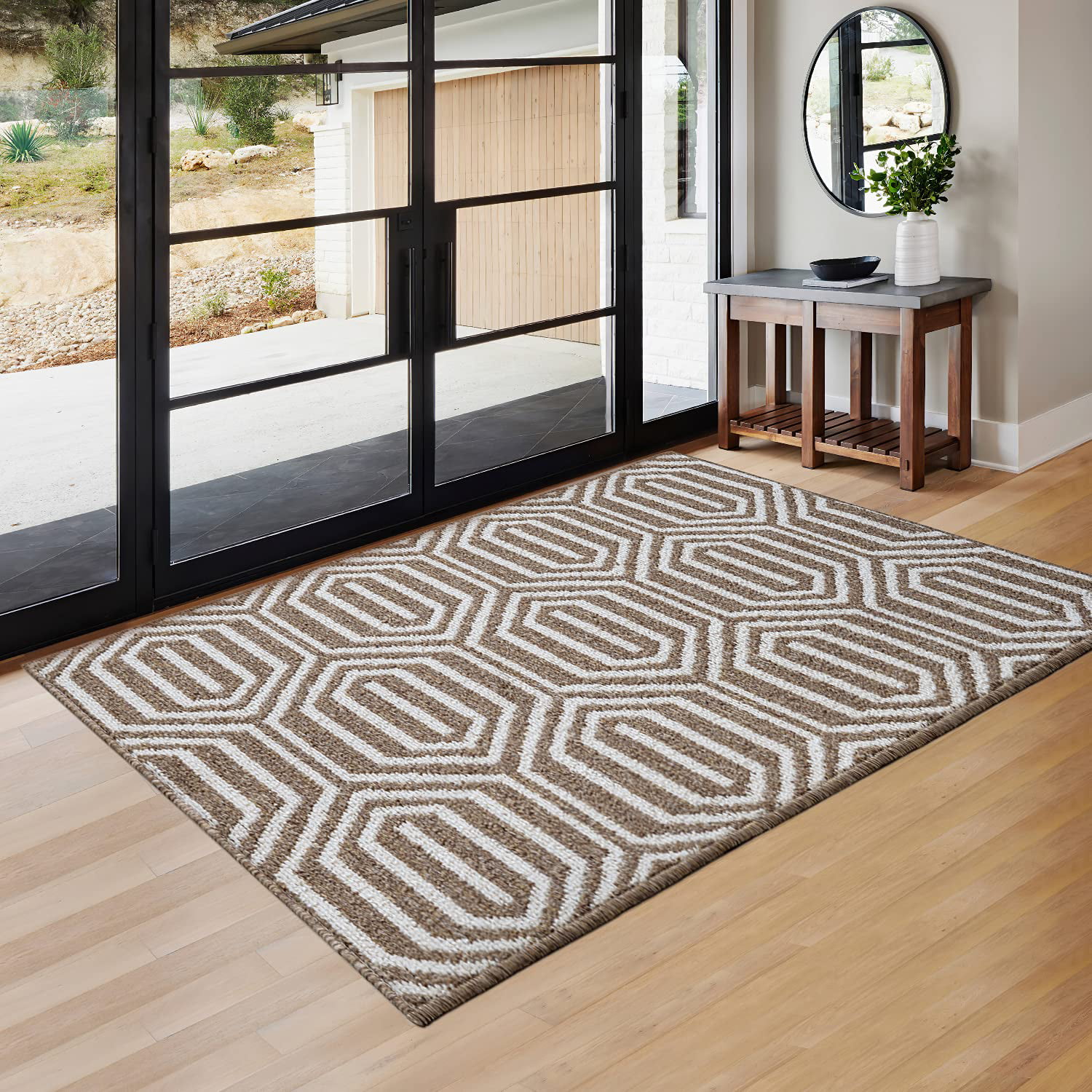 Indoor Doormat,Front Back Door Mat Rubber Backing Non Slip Door Mats  32”x48” Lar