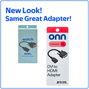 onn. DVI to HDMI Adapter, Male to Female Video Converter for 1080p & 2K Monitor, TV, Projector, PC