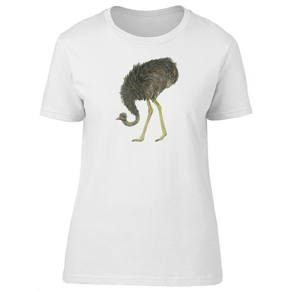 Cool Watercolor Ostrich Sketch Tee Women's -Image by Shutterstock